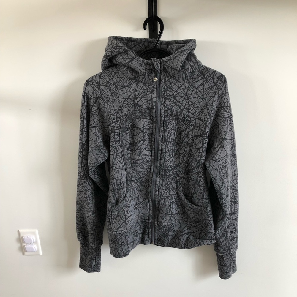 RARE Lululemon Nesting Black Bird Print Scuba Hoodie